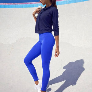 Koral High Rise Leggings XS Blue Buttery Soft Stretch Yoga Athleisure